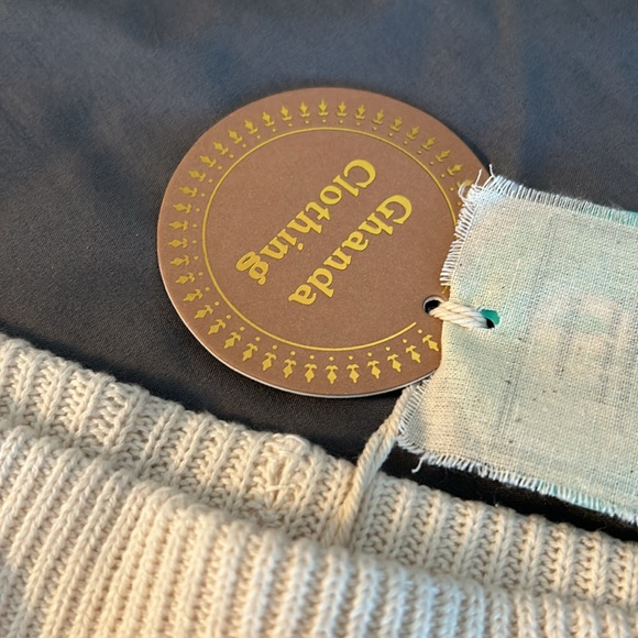 Ghanda Granny Square Crochet Mini Skirt Pastel New S Blue Cream Pink Green 70’s - Picture 5 of 7